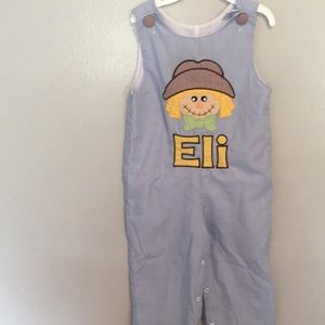 Fall scarecrow outfit monogrammed